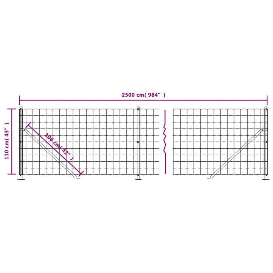 Draadgaashek Met Flens 1,1X25 M Groen