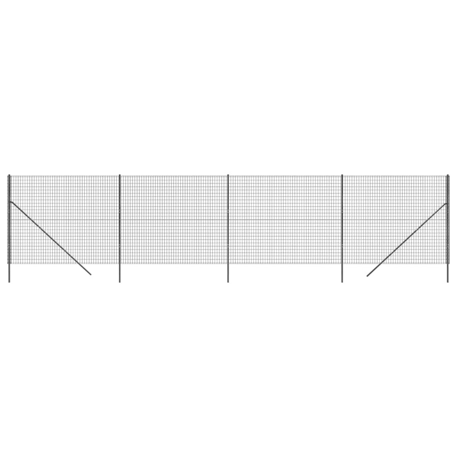 Draadgaashek 2,2x0 m gegalvaniseerd staal kleurig 2.2 x 10 m Antraciet
