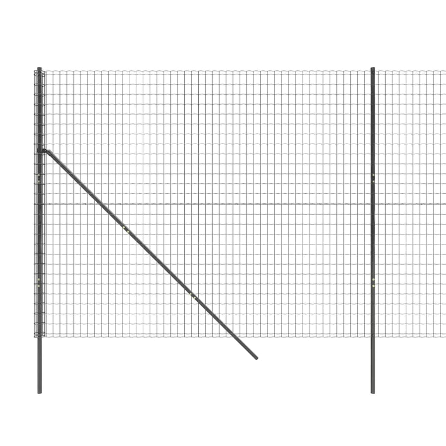 Draadgaashek 2,2x25 m gegalvaniseerd staal antracietkleur