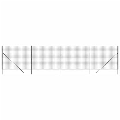Draadgaashek 1,4x10 m gegalvaniseerd staal antracietkleurig 1.4 x 10 m Antraciet