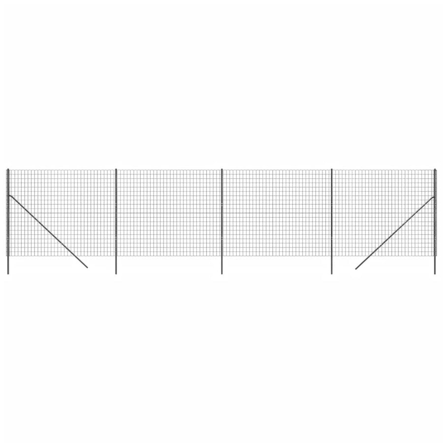 Draadgaashek 1,4x10 m gegalvaniseerd staal antracietkleurig 1.4 x 10 m Antraciet