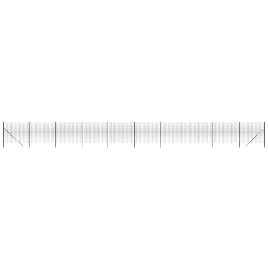 Draadgaashek 2x25 m gegalvaniseerd staal antracietkleur 2 x 25 m Antraciet