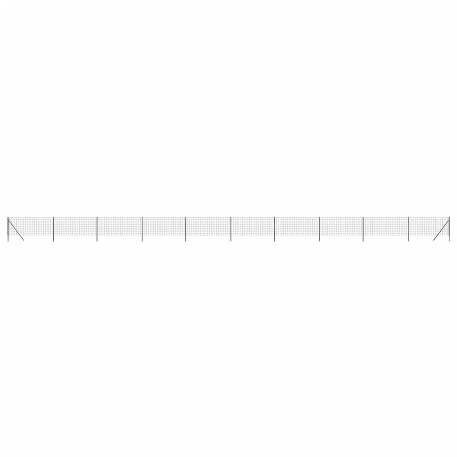 Draadgaashek 0,8x25 m gegalvaniseerd staal antracietkleur 0.8 x 25 m Antraciet