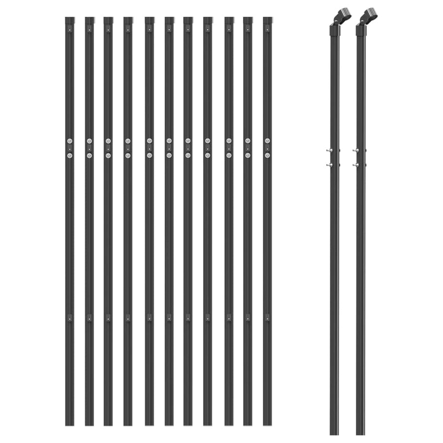 Draadgaashek 0,8x25 m gegalvaniseerd staal antracietkleur 0.8 x 25 m Antraciet