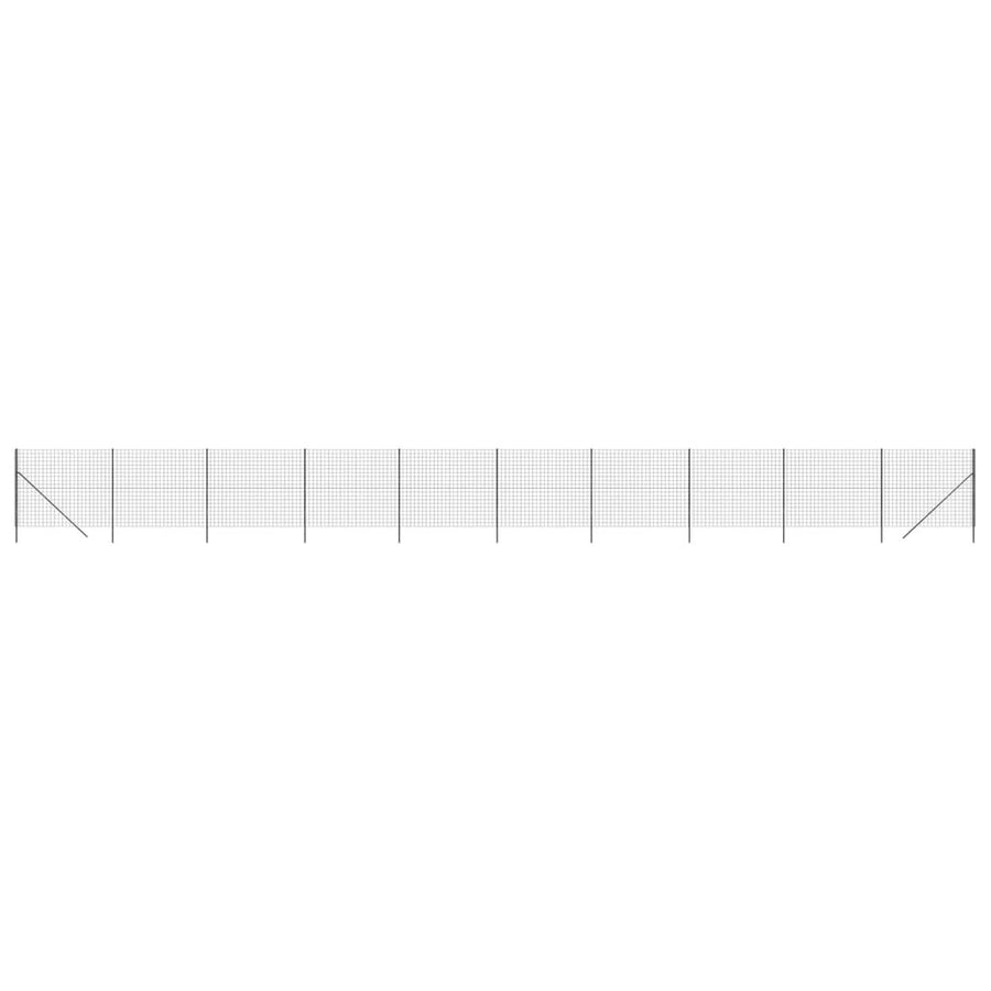 Draadgaashek 1,6x25 m gegalvaniseerd staal antracietkleur 1.6 x 25 m Antraciet