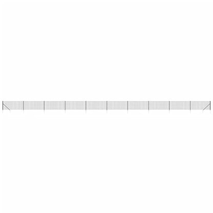 Draadgaashek met grondankers 0,8x25 m antracietkleurig 0.8 x 25 m Antraciet