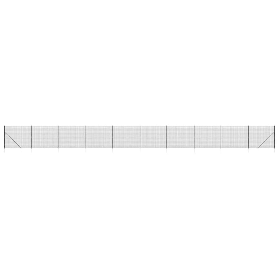 Draadgaashek met grondankers 1,4x25 m antracietkleurig 1.4 x 25 m Antraciet