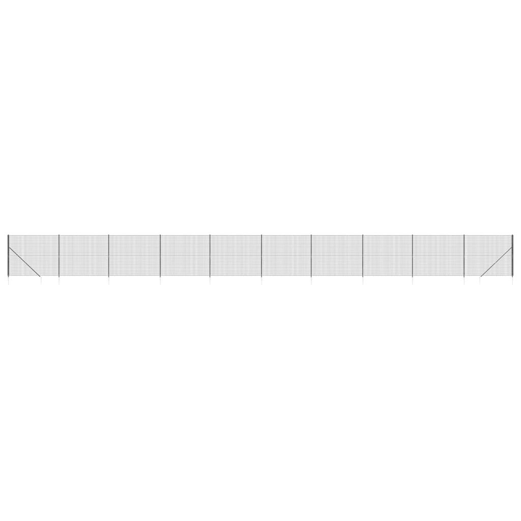 Draadgaashek met grondankers 1,8x25 m antracietkleurig 1.8 x 25 m Antraciet