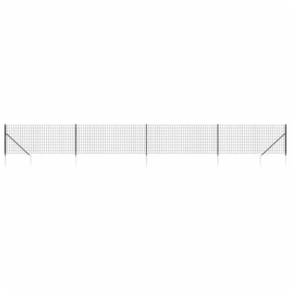 Draadgaashek met grondankers 1x10 m antracietkleurig 1 x 10 m Antraciet