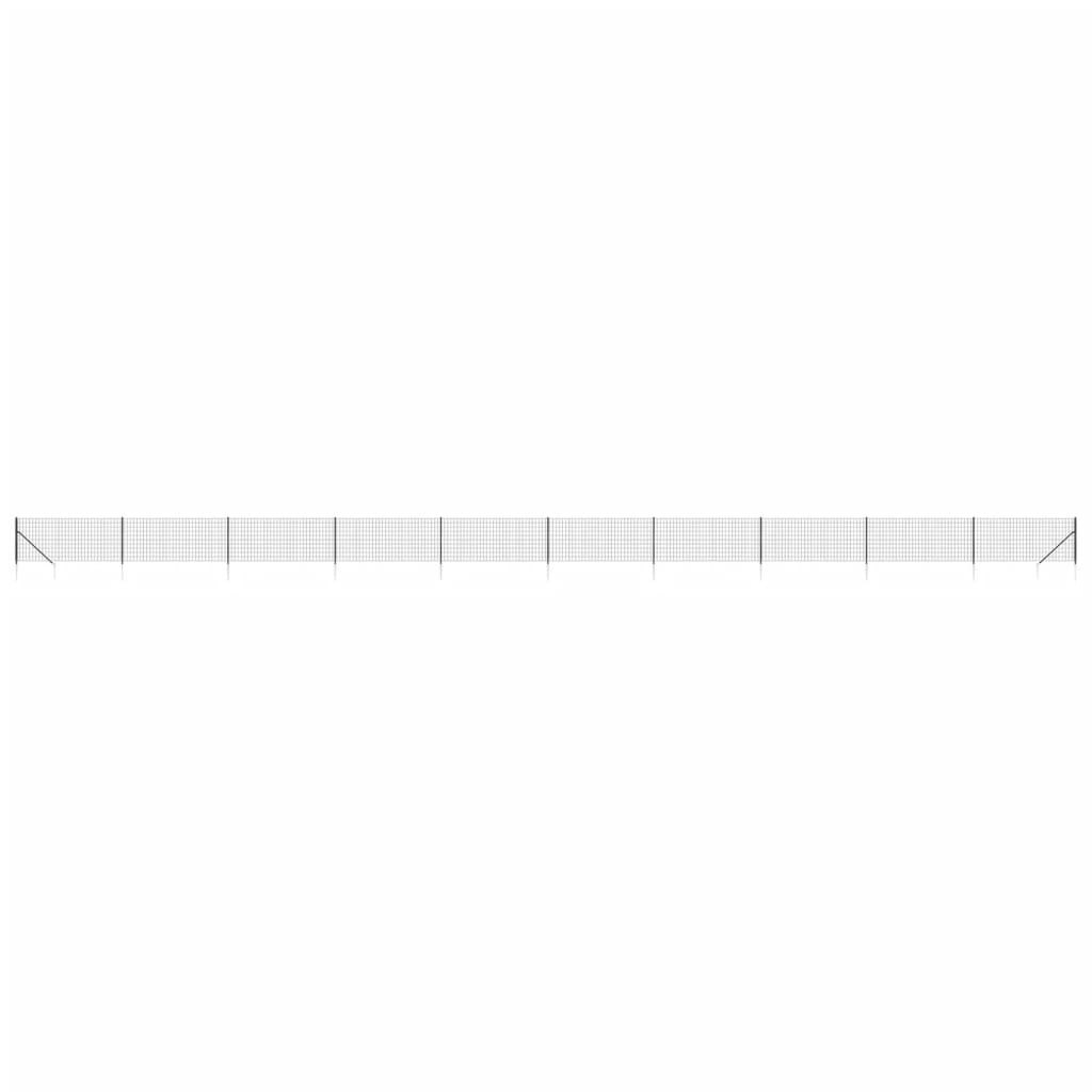 Draadgaashek Met Grondankers 1,1X25 M Kleurig 1.1 x 25 m Antraciet