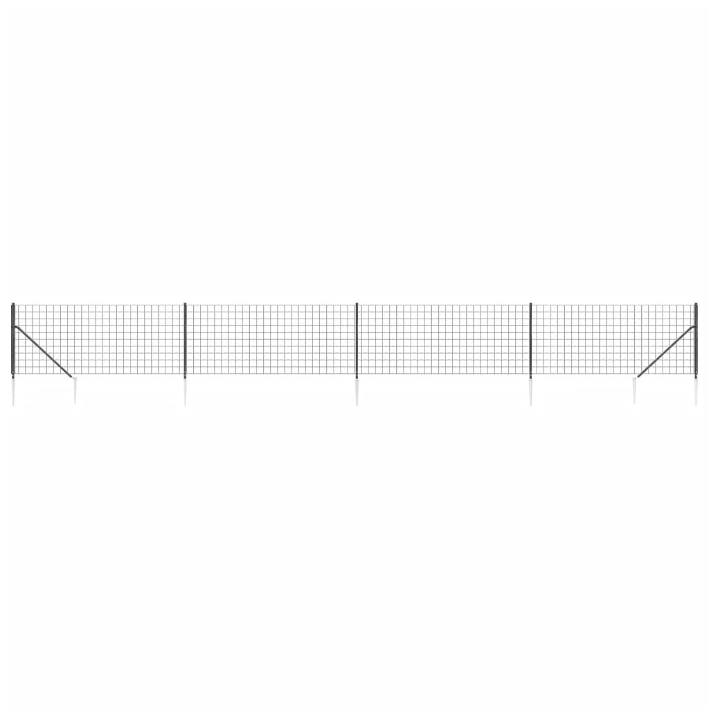 Draadgaashek Met Grondankers 0,8X10 M Kleurig 0.8 x 10 m Antraciet