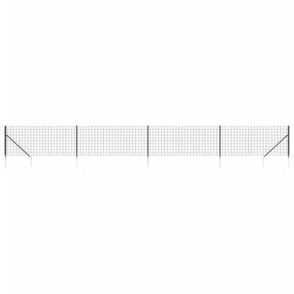 Draadgaashek Met Grondankers 0,8X10 M Kleurig 0.8 x 10 m Antraciet