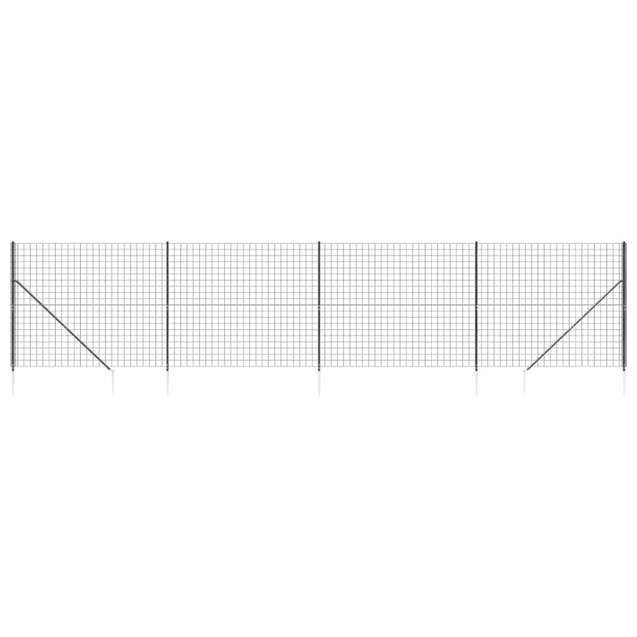 Draadgaashek Met Grondankers 1,4X10 M Antracietkleurig