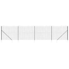 Draadgaashek met grondankers 1,6x10 m antracietkleurig 1.6 x 10 m Antraciet