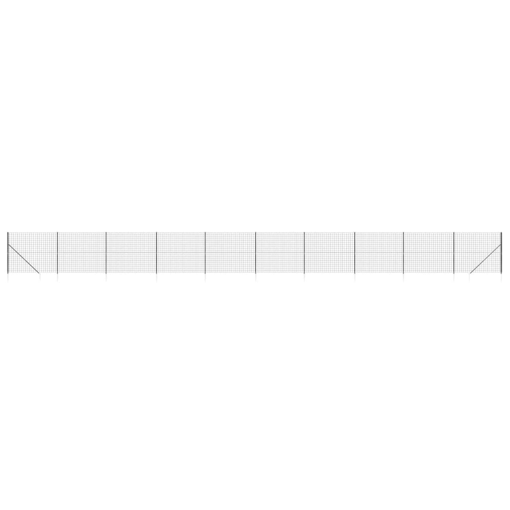 Draadgaashek met grondankers 1,4x25 m antracietkleurig 1.4 x 25 m Antraciet