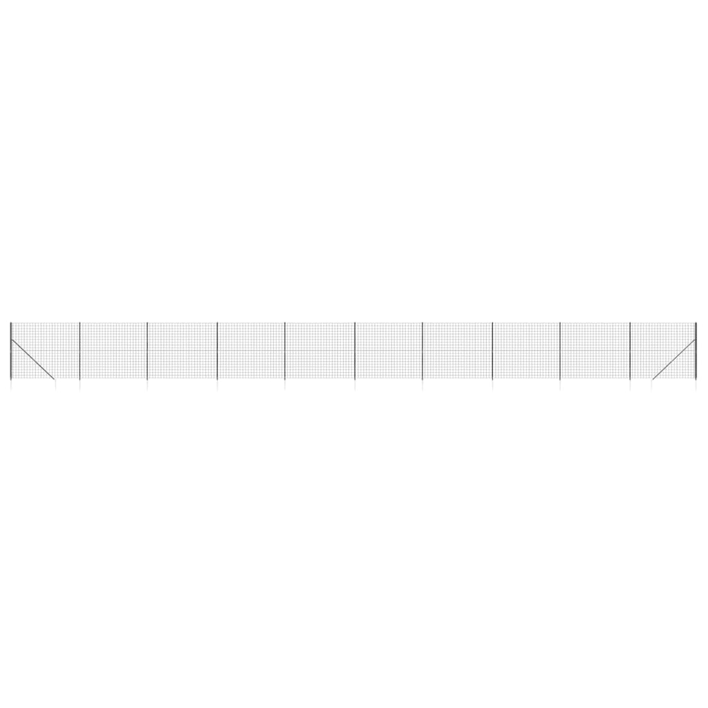 Draadgaashek met grondankers 2,2x25 m antracietkleurig 2.2 x 25 m Antraciet
