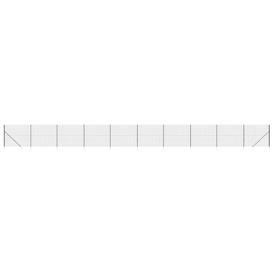 Draadgaashek met grondankers 2,2x25 m antracietkleurig 2.2 x 25 m Antraciet