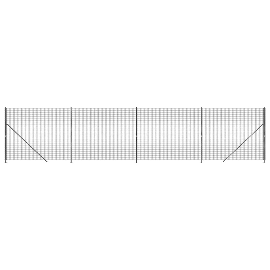 Draadgaashek met flens 1,4x10 m antracietkleurig