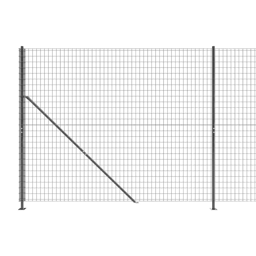 Draadgaashek met flens 2x10 m antracietkleurig 2 x 10 m Antraciet