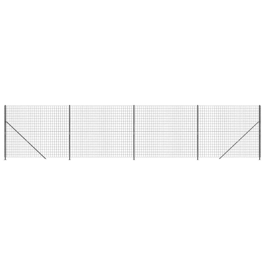 Draadgaashek met flens 1,4x10 m antracietkleurig