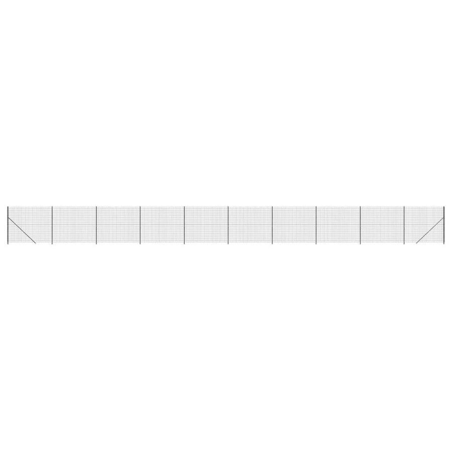 Draadgaashek met flens 1,6x25 m antracietkleurig 1.6 x 25 m Antraciet