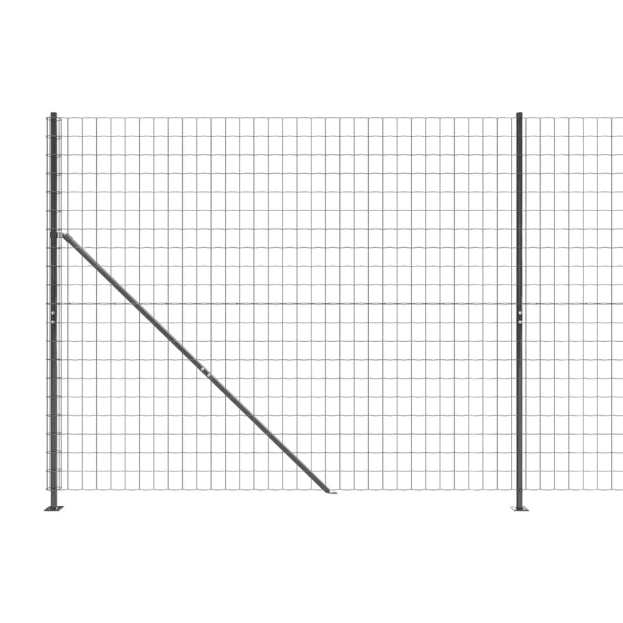 Draadgaashek met flens 1,6x25 m antracietkleurig 1.6 x 25 m Antraciet