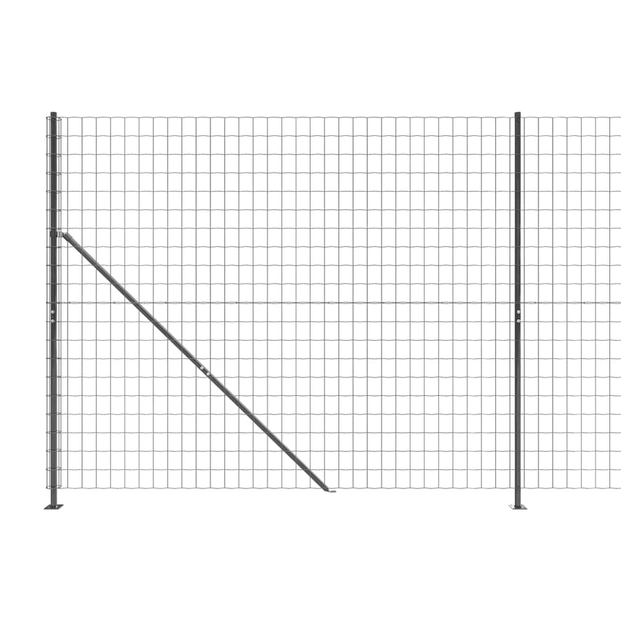 Draadgaashek met flens 2,2x25 m antracietkleurig 2.2 x 25 m Antraciet