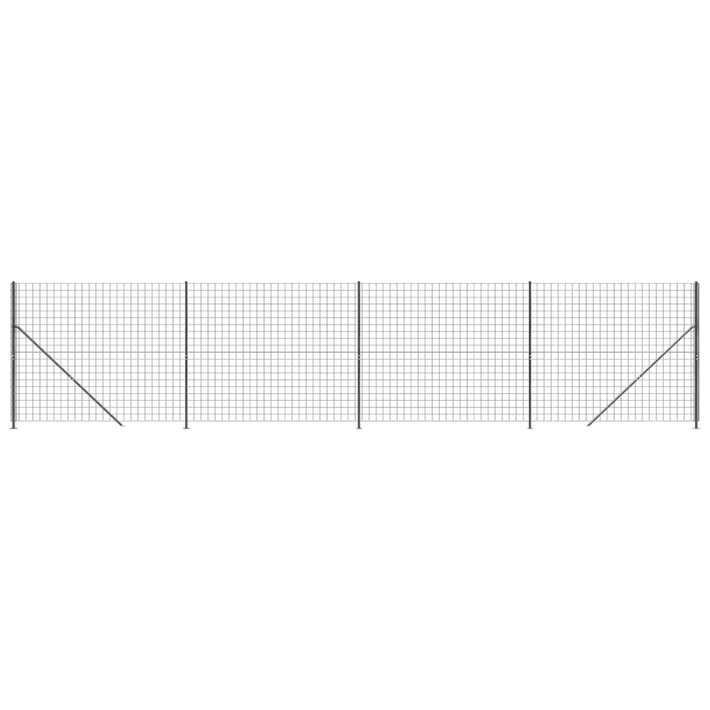Draadgaashek met flens 1,4x10 m antracietkleurig