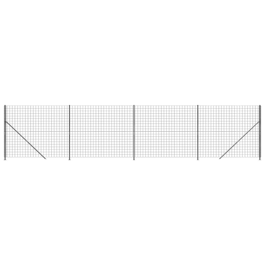 Draadgaashek met flens 1,4x10 m antracietkleurig