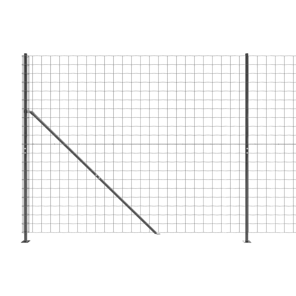 Draadgaashek met flens 2,2x25 m antracietkleurig