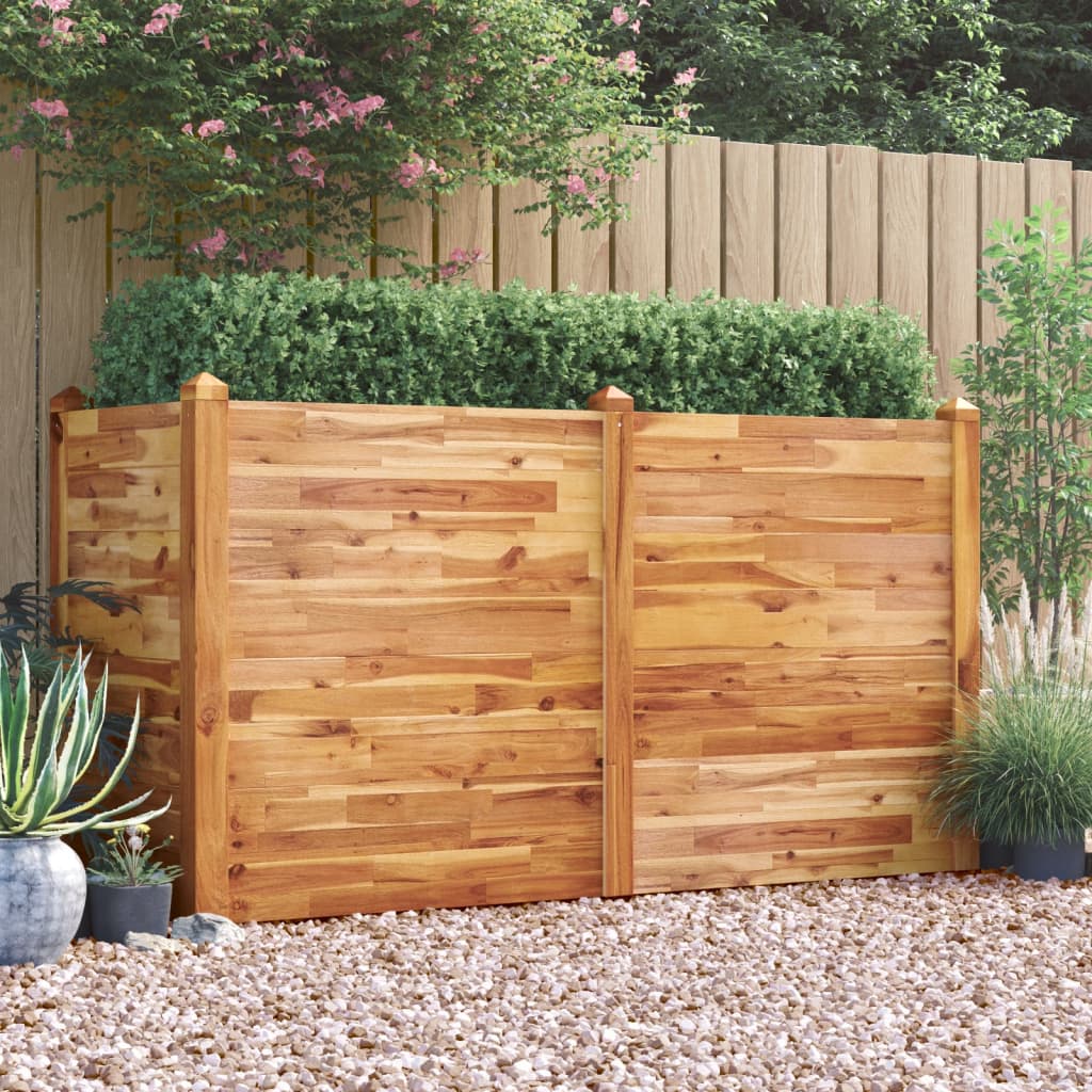 Plantenbak verhoogd 160x60x84 cm massief acaciahout