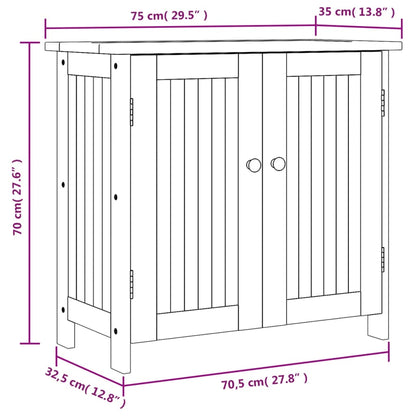 Tuinkast 75x33x107 cm massief acaciahout