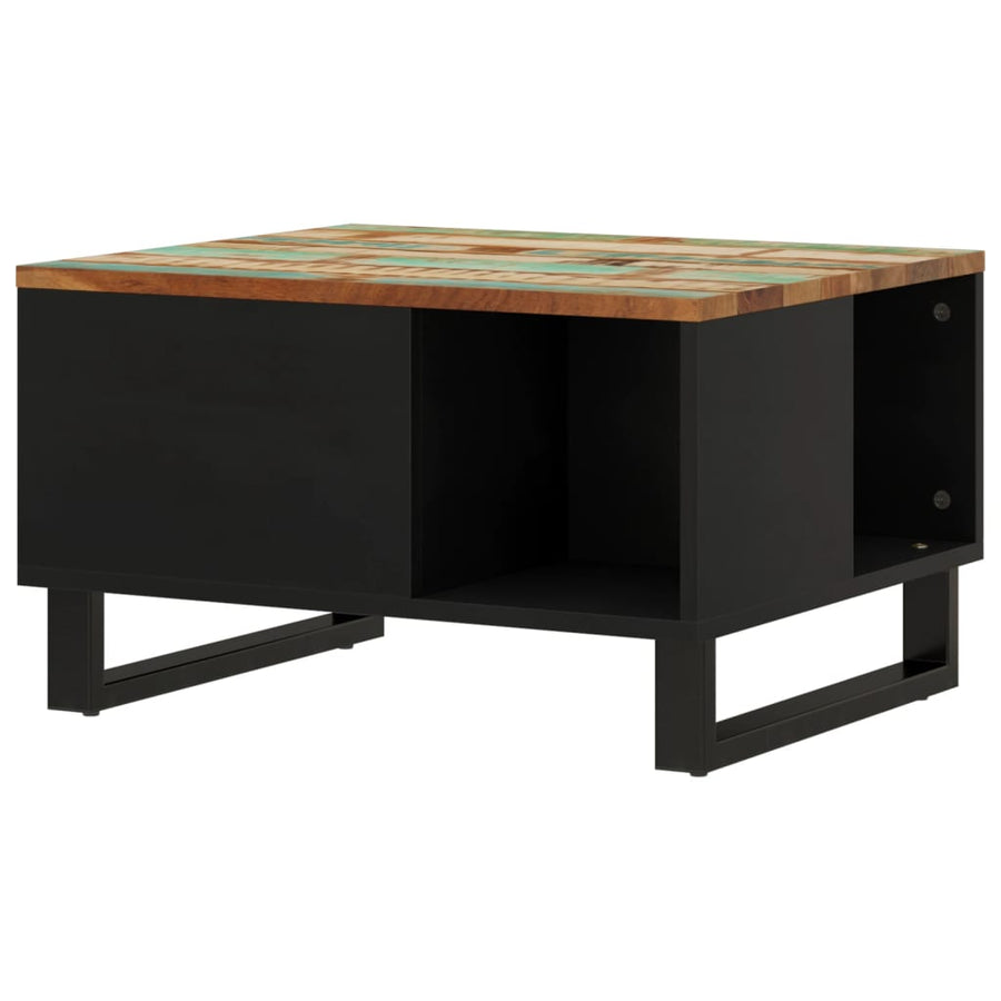 Salontafel Massief Gerecycled Hout 60x50x35 cm Multikleur