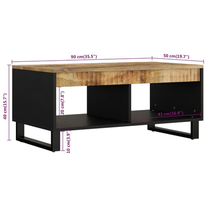 Salontafel Massief Mangohout 90 x 50 x 40 cm Lichtbruin