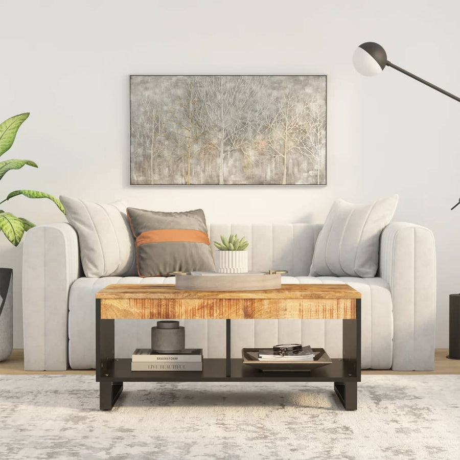 Salontafel Massief Mangohout 90 x 50 x 40 cm Lichtbruin