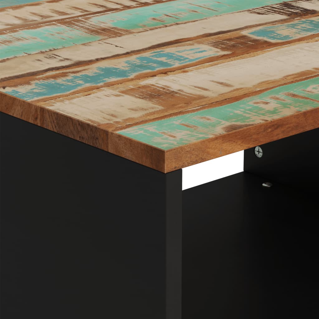 Salontafel 60X50X40 Cm Massief Gerecycled Hout Multikleur