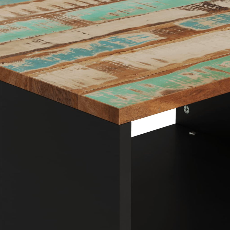 Salontafel 60X50X40 Cm Massief Gerecycled Hout Multikleur