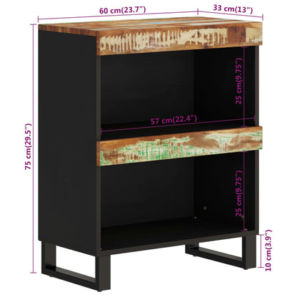 Bijzetkast 60X33X75 Cm Massief Gerecycled Hout