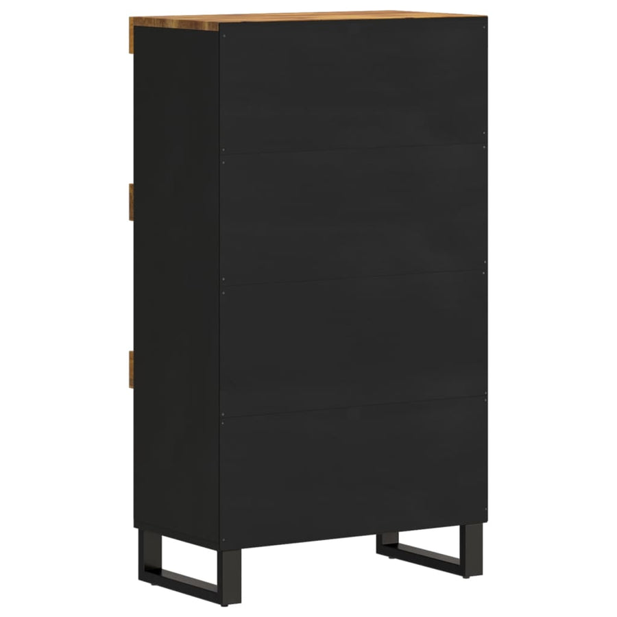 Bijzetkast 60X33X107 Cm Massief Mangohout