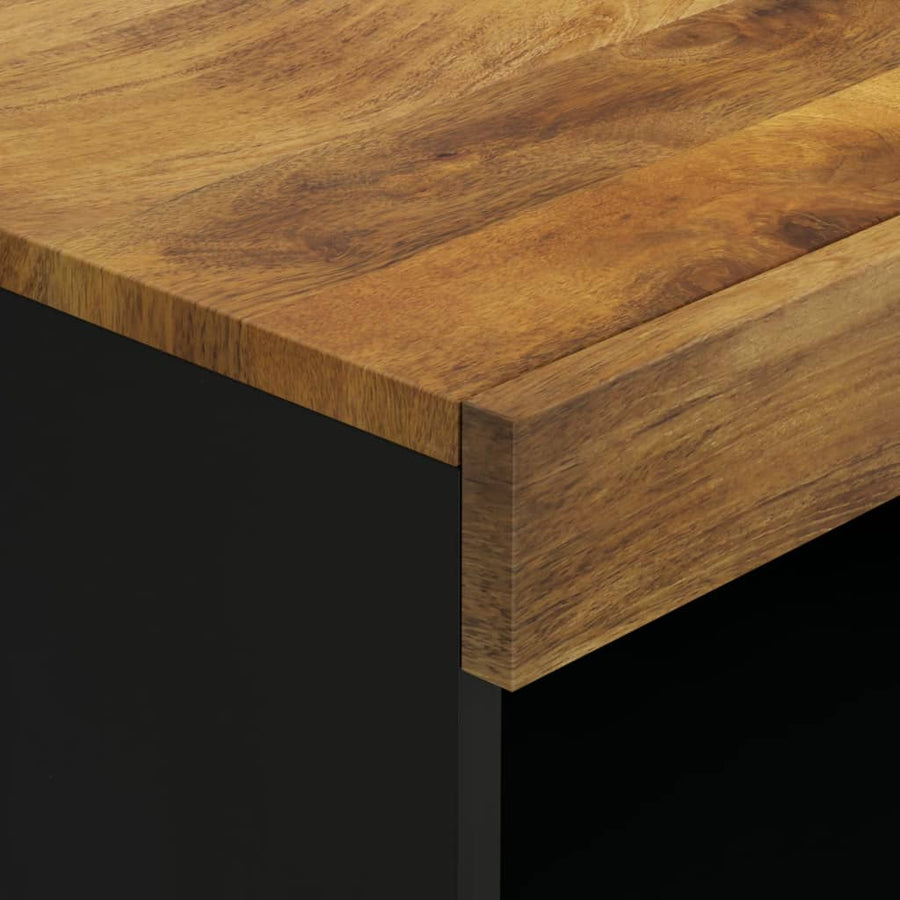 Bijzetkast 60X33X107 Cm Massief Mangohout