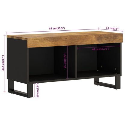 Tv-Meubel 85X33X43,5 Cm Massief Mangohout Honingbruin