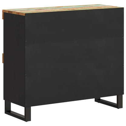 Bijzetkast 85X33X75 Cm Massief Gerecycled Hout Multikleur
