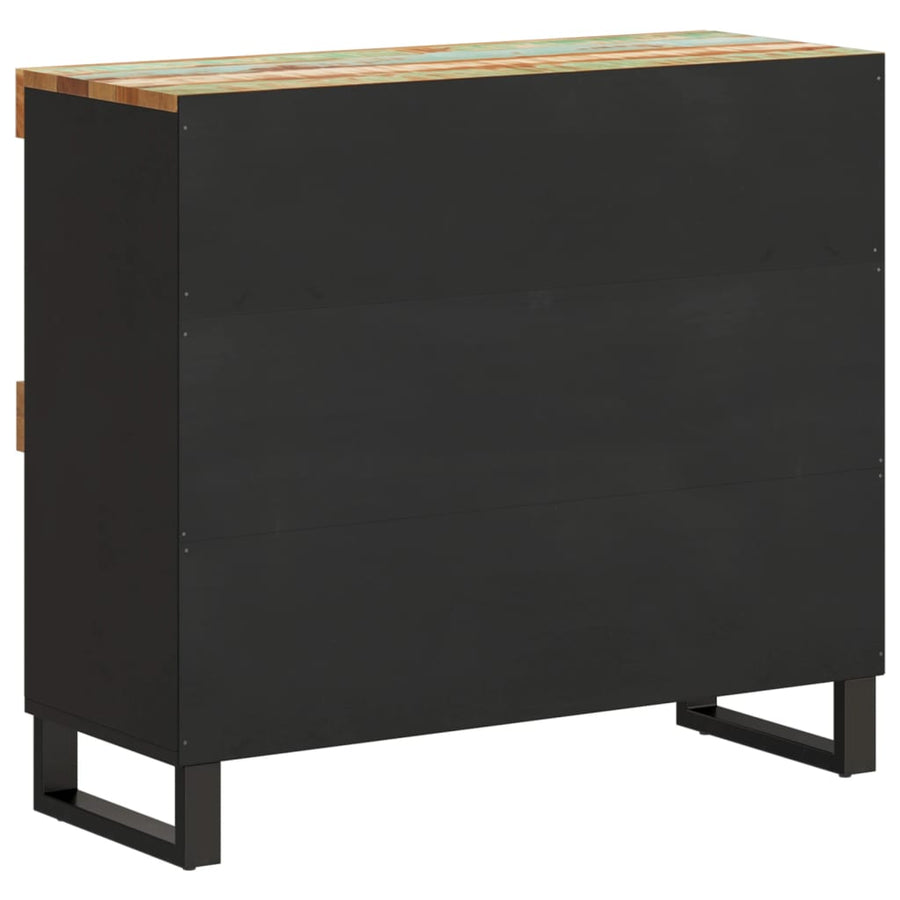 Bijzetkast 85X33X75 Cm Massief Gerecycled Hout Multikleur