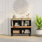 Bijzetkast 85x33x75 cm massief gerecycled hout