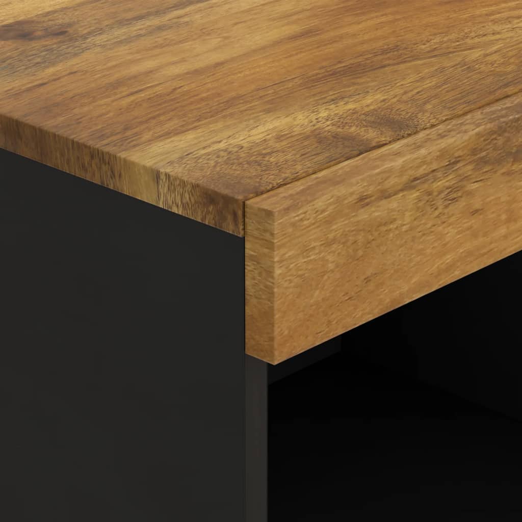 Bijzetkast 85X33X75 Cm Massief Mangohout