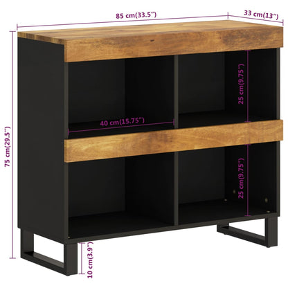 Bijzetkast 85X33X75 Cm Massief Mangohout