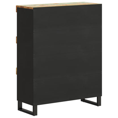 Bijzetkast 85X33X107 Cm Massief Gerecycled Hout Multikleur