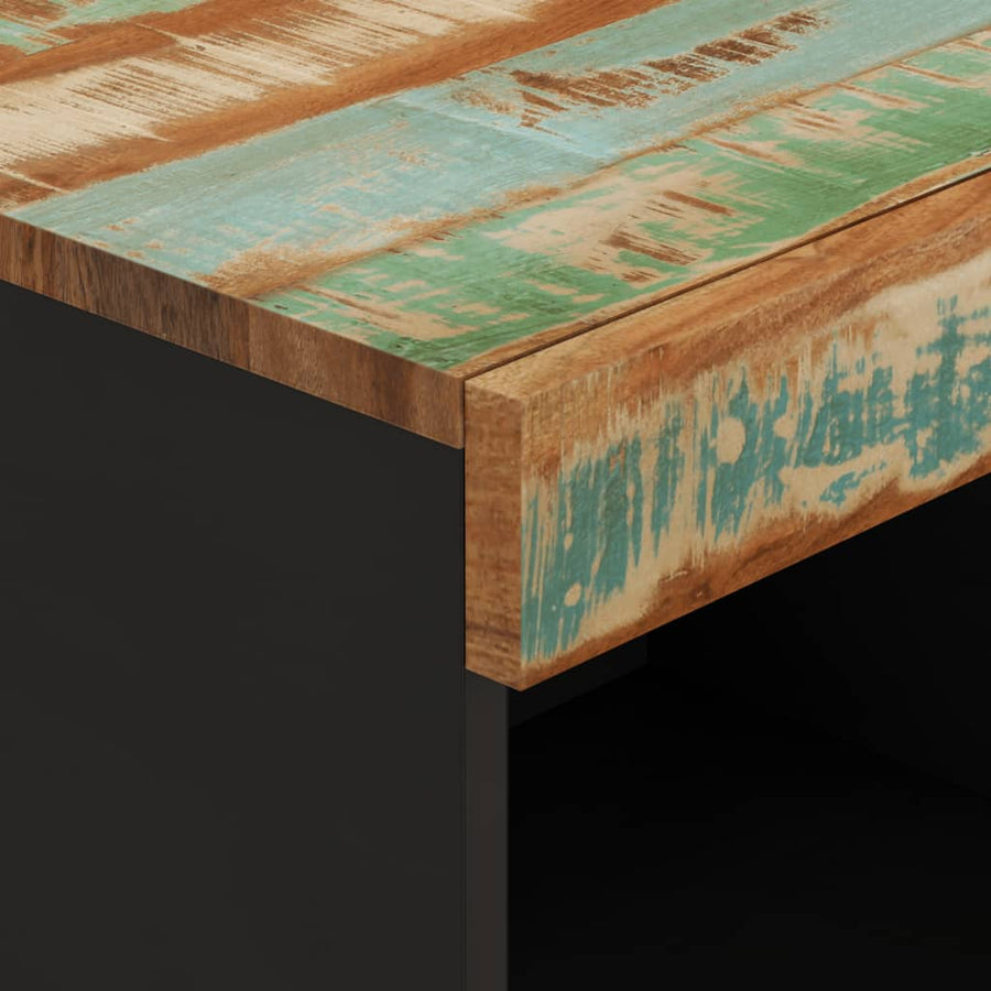 Bijzetkast 85X33X107 Cm Massief Gerecycled Hout Multikleur