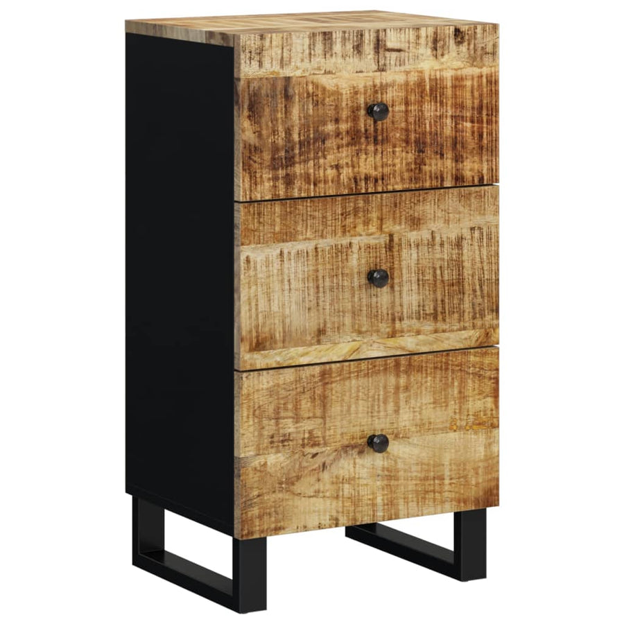 Dressoir Met 3 Lades 40X33,5X75 Cm Massief Mangohout 1 Lichtbruin