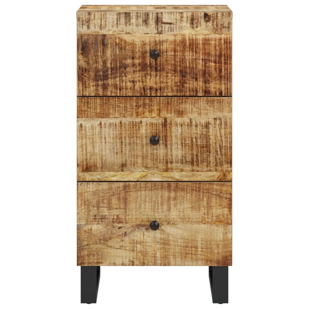 Dressoir Met 3 Lades 40X33,5X75 Cm Massief Mangohout 1 Lichtbruin